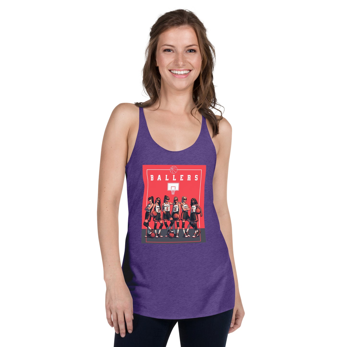 Basketball Ballers Women's Racerback Tank