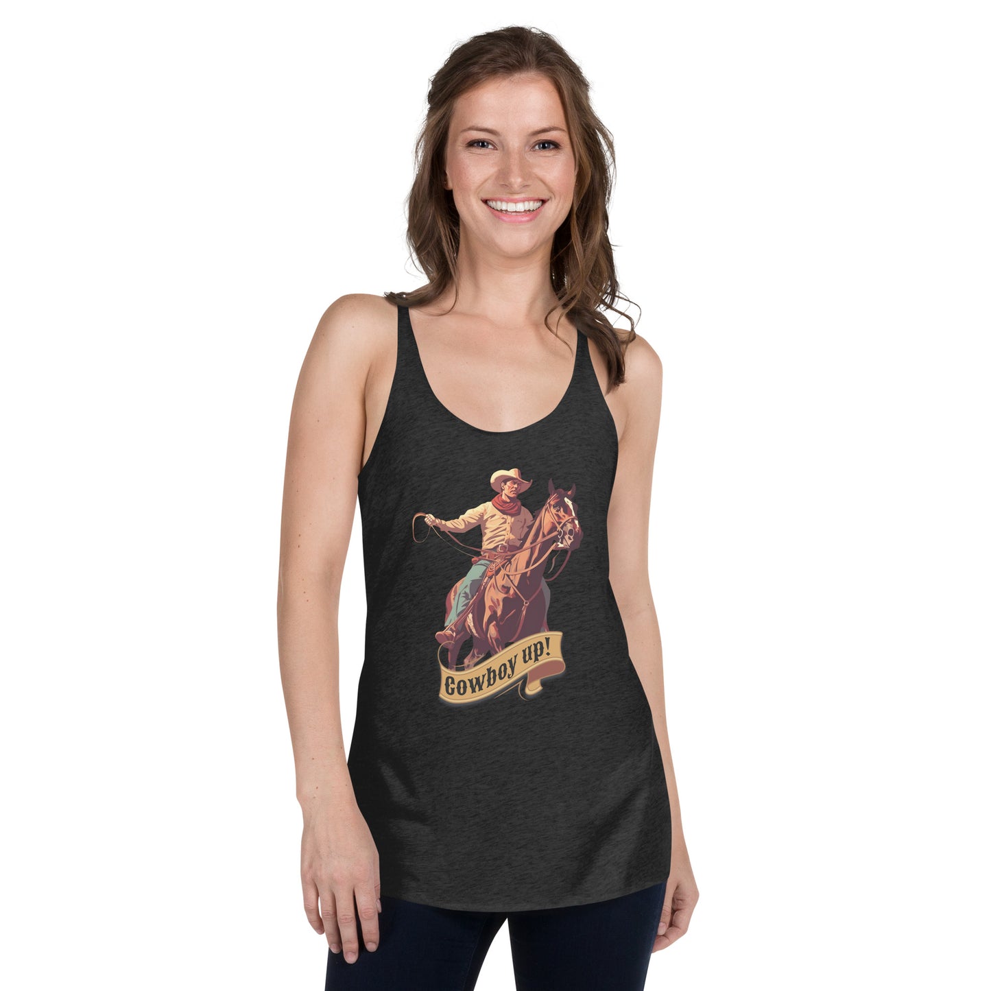 Cowboy Up! Women's Racerback Tank