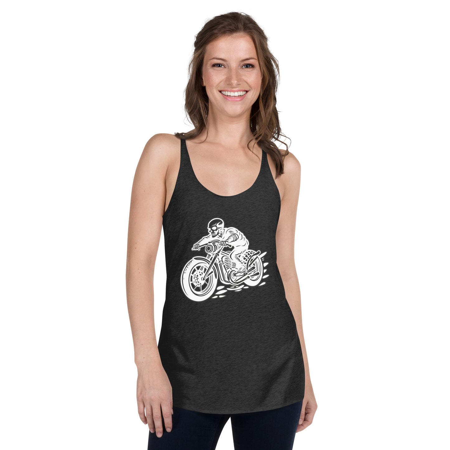 Skeleton Biker Women's Racerback Tank