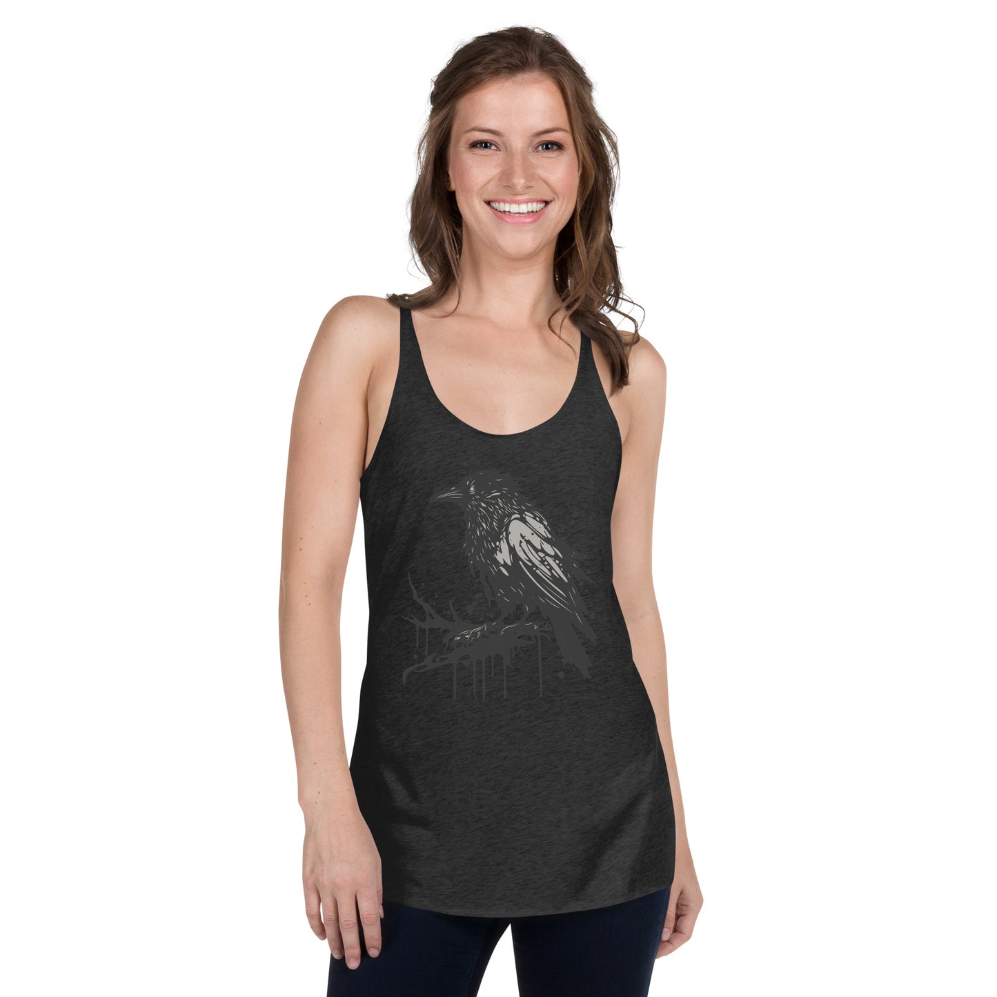 Raven Paint Splatter Women's Racerback Tank