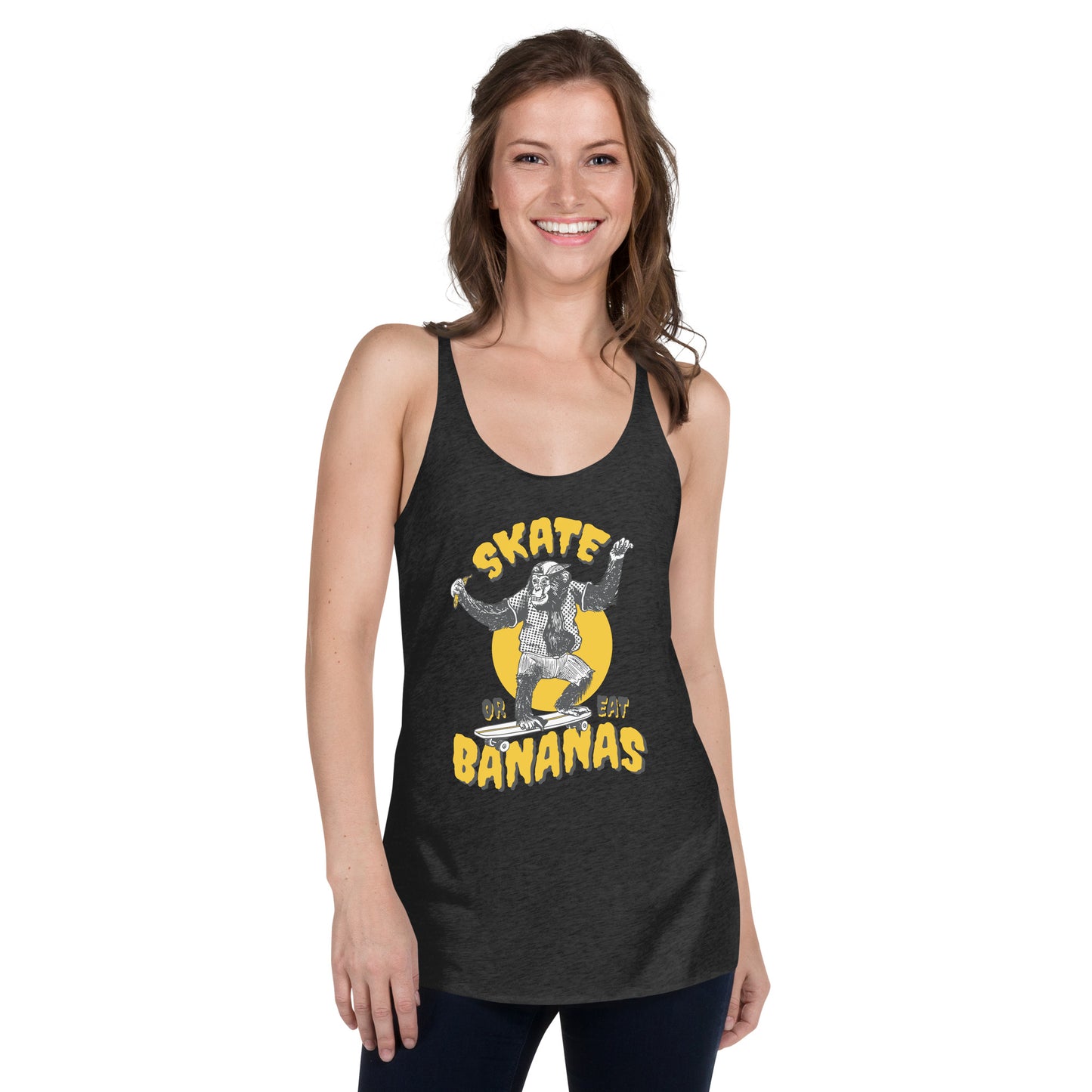 Skate Or Eat Bananas Women's Racerback Tank