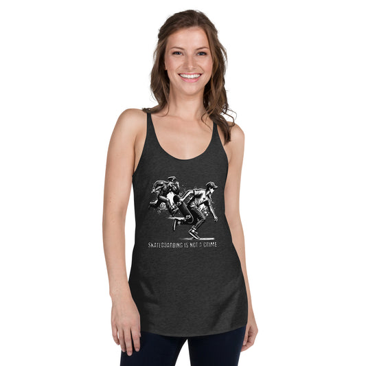 Skateboarding Is Not A Crime Women's Racerback Tank