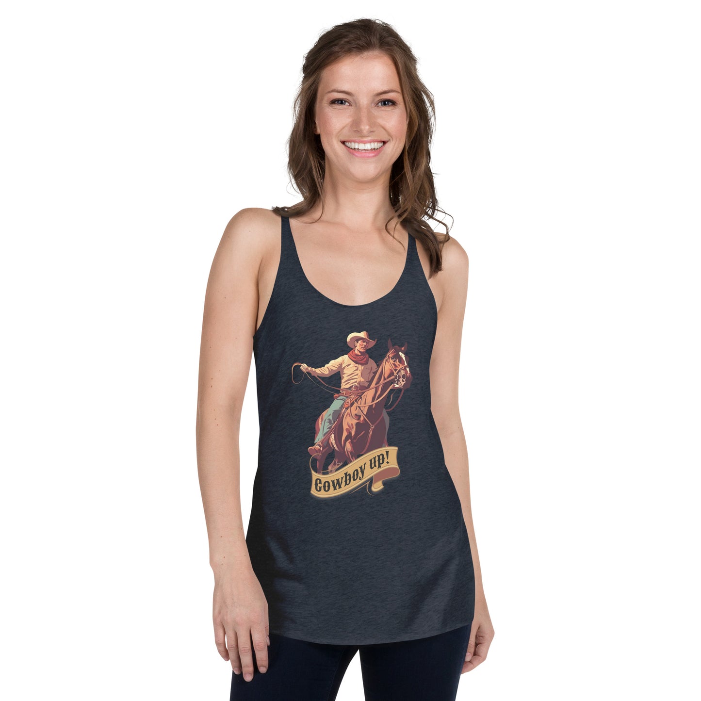 Cowboy Up! Women's Racerback Tank