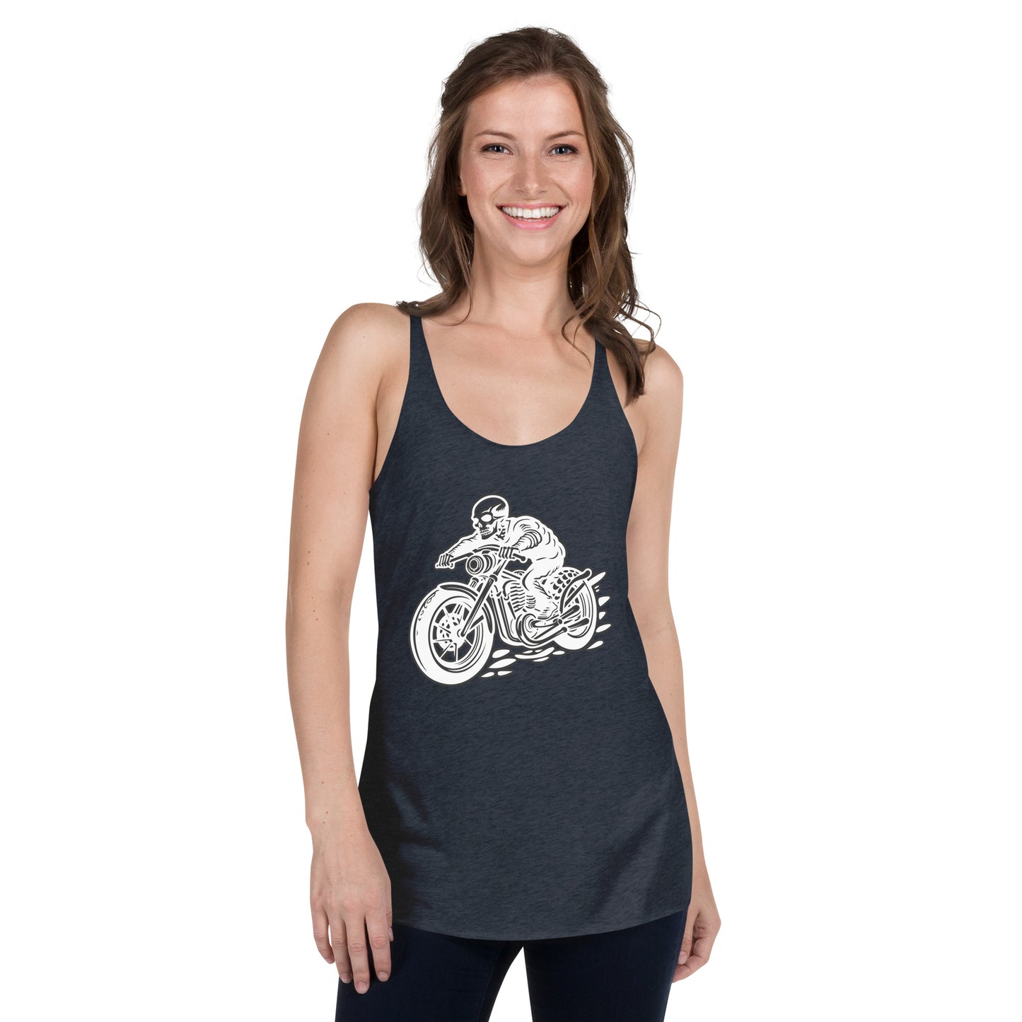 Skeleton Biker Women's Racerback Tank