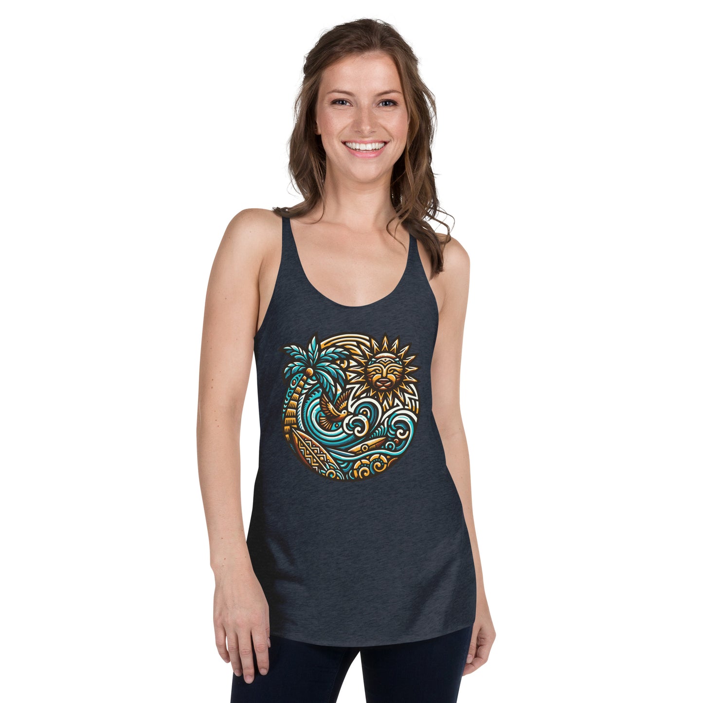 Tiki Beach Vibes Women's Racerback Tank