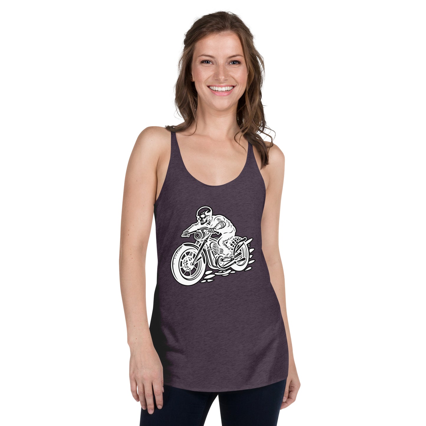 Skeleton Biker Women's Racerback Tank