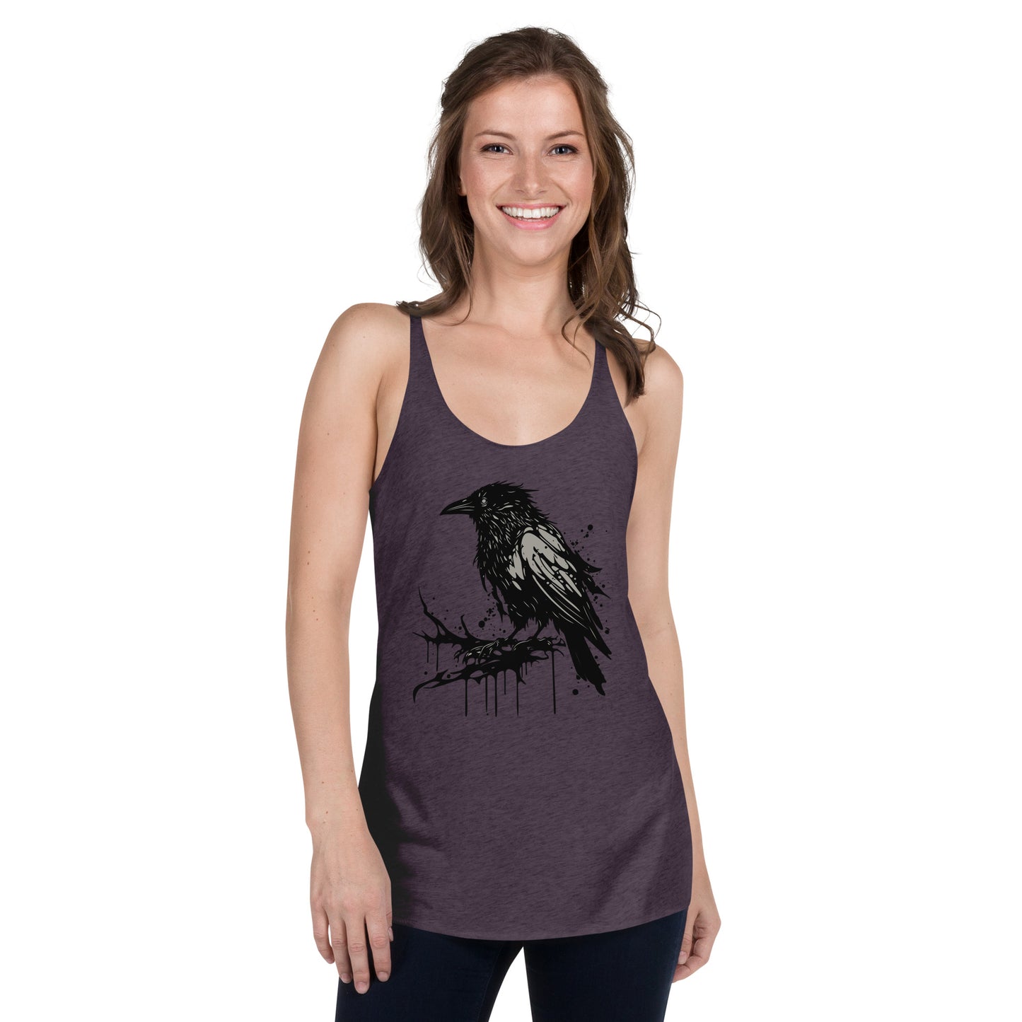 Raven Paint Splatter Women's Racerback Tank