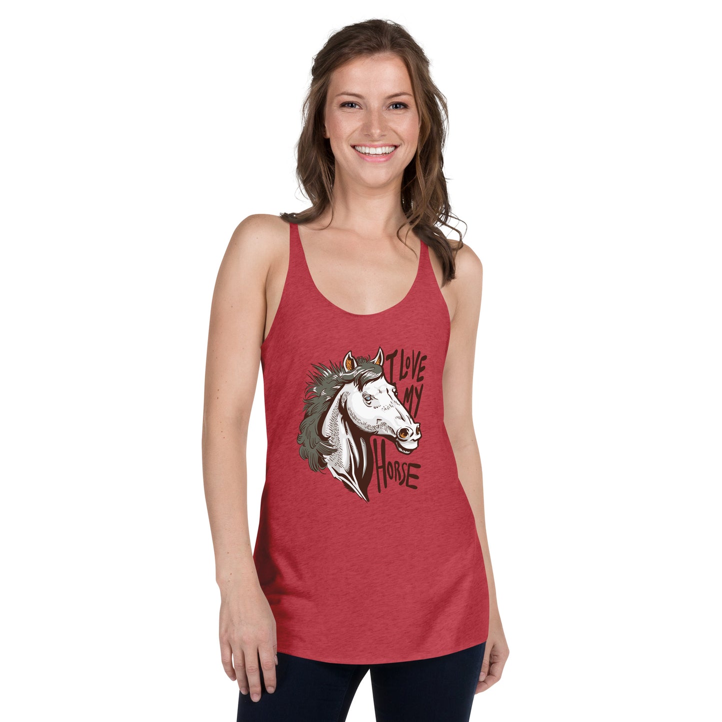 I Love My Horse Women's Racerback Tank