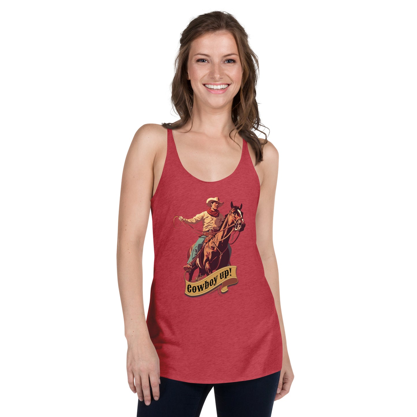 Cowboy Up! Women's Racerback Tank