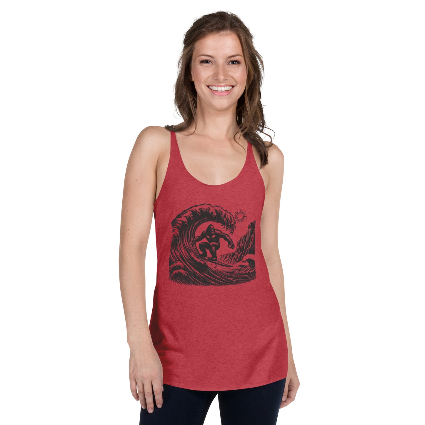 Surfing Ape Women's Racerback Tank