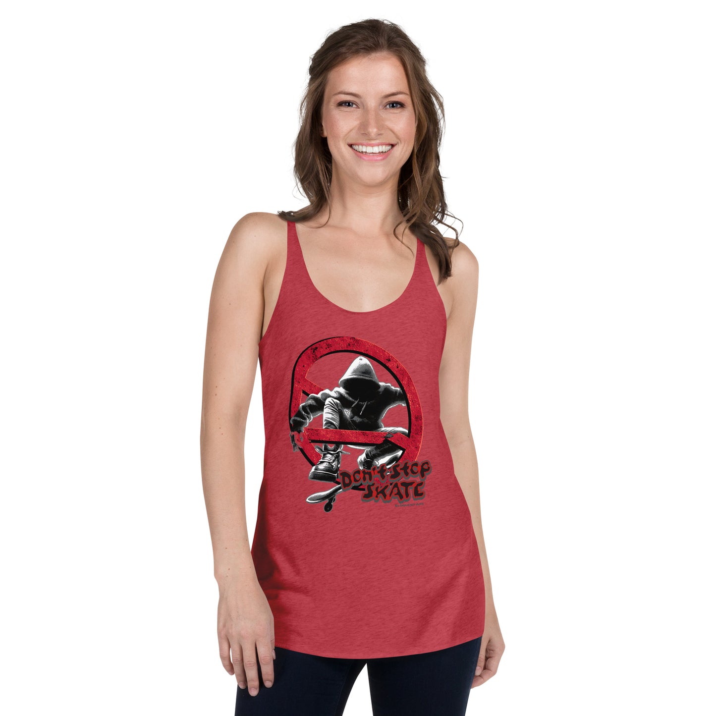 Don't Stop, Skate Women's Racerback Tank