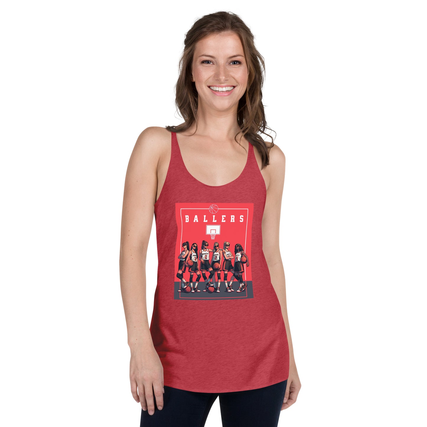 Basketball Ballers Women's Racerback Tank