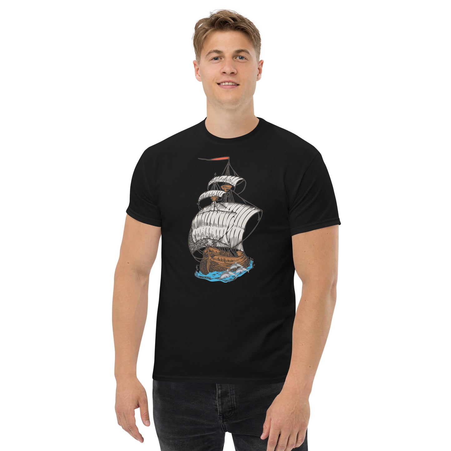 Ship & Dolphins Men's Classic Tee