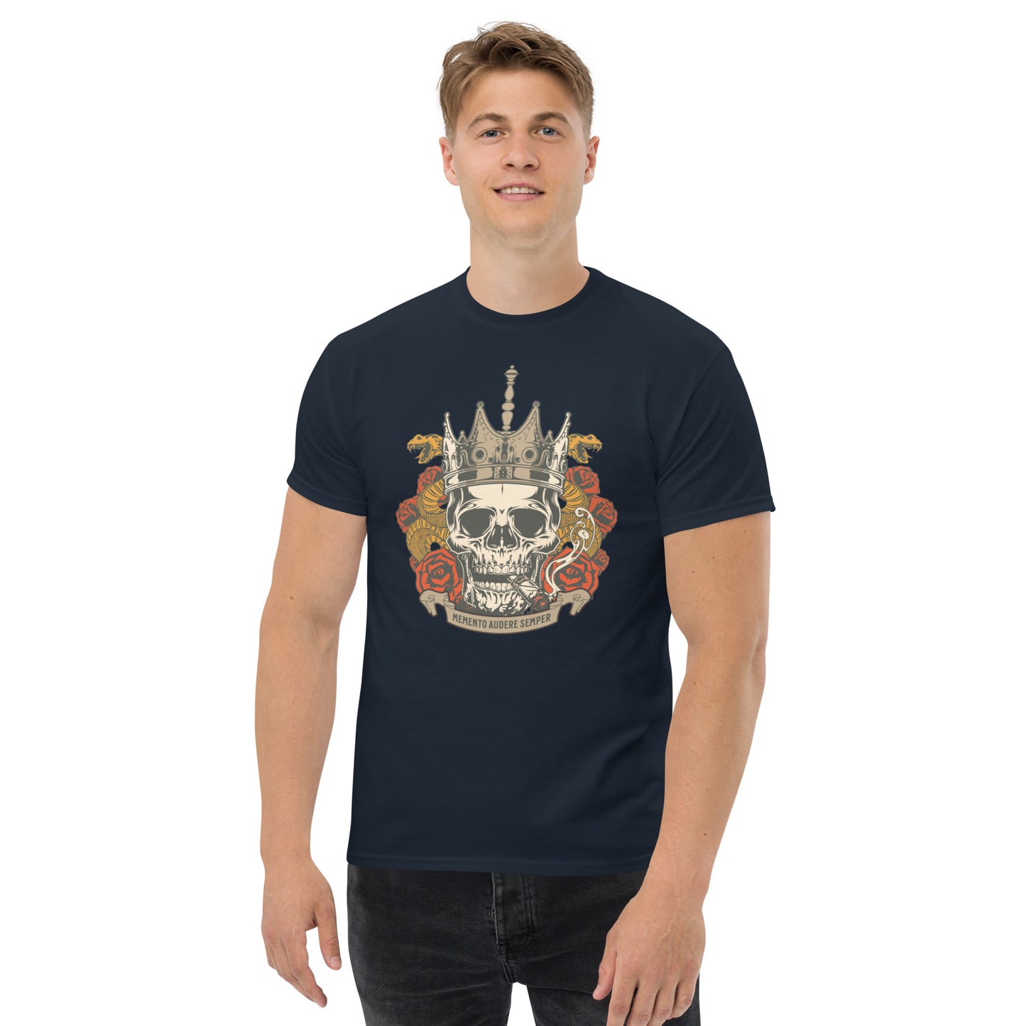 Memento Audere Semper Skull Men's Classic Tee