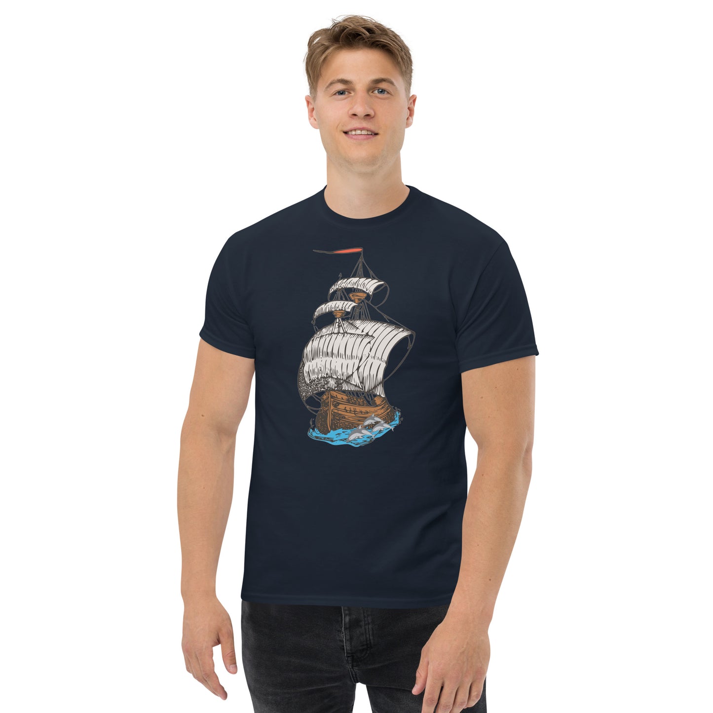 Ship & Dolphins Men's Classic Tee