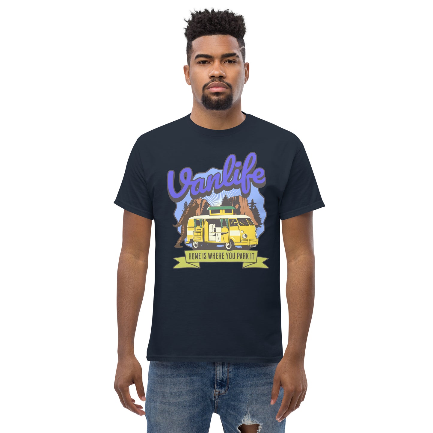 Van Life Home Is Where You Park It Men's Classic Tee