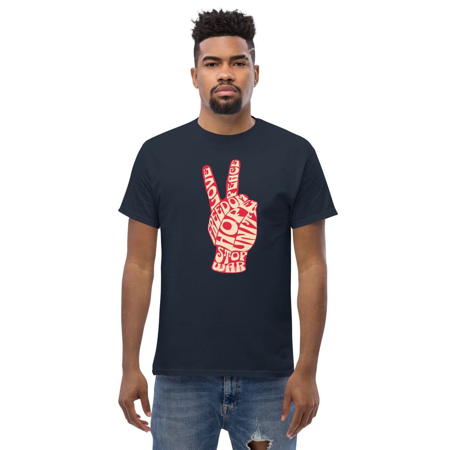 Peace Sign Hand Men's Classic Tee