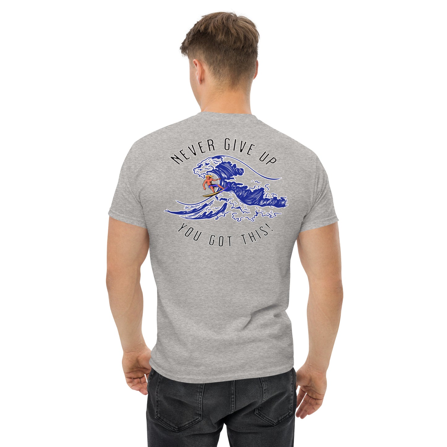 Surfer Never Give Up Men's Classic Tee