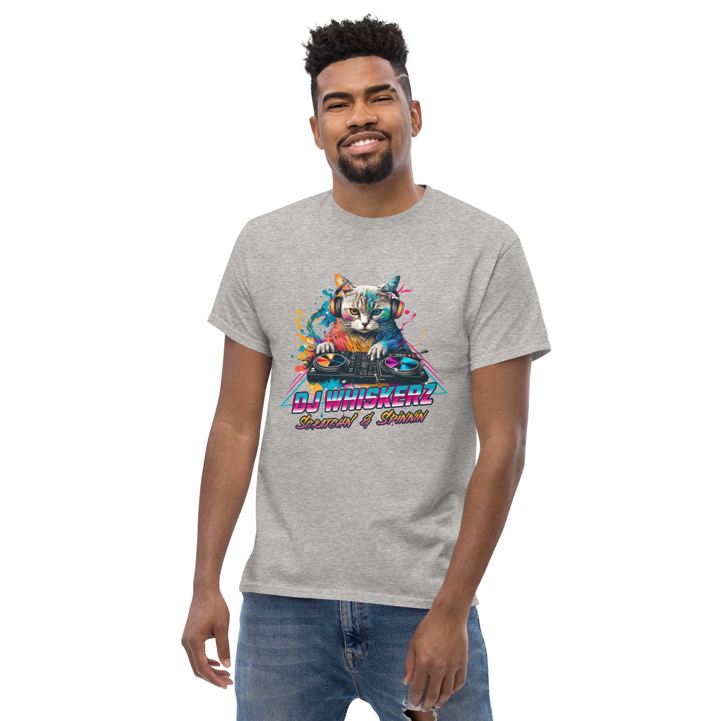 Cat DJ Whiskerz Men's Classic Tee