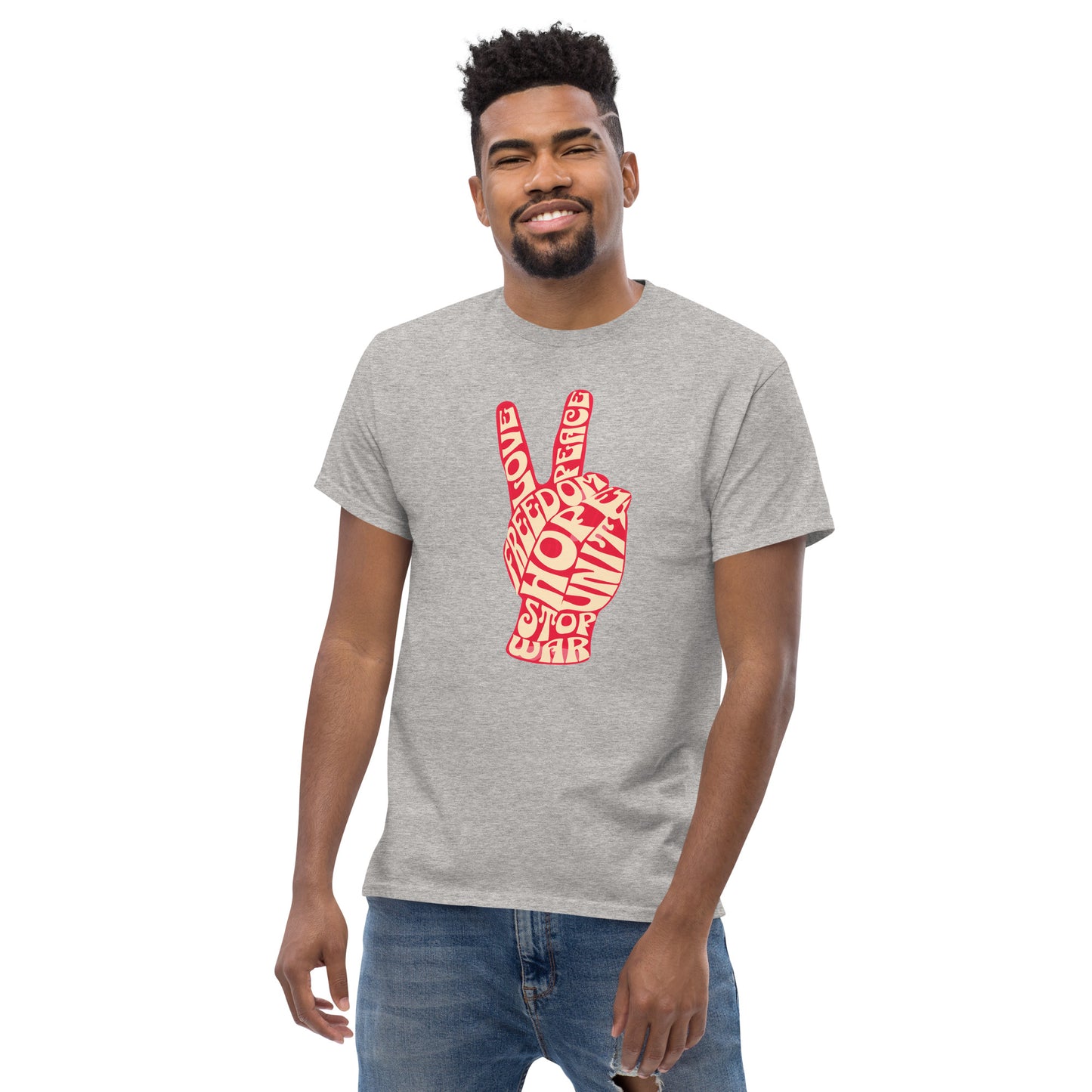 Peace Sign Hand Men's Classic Tee