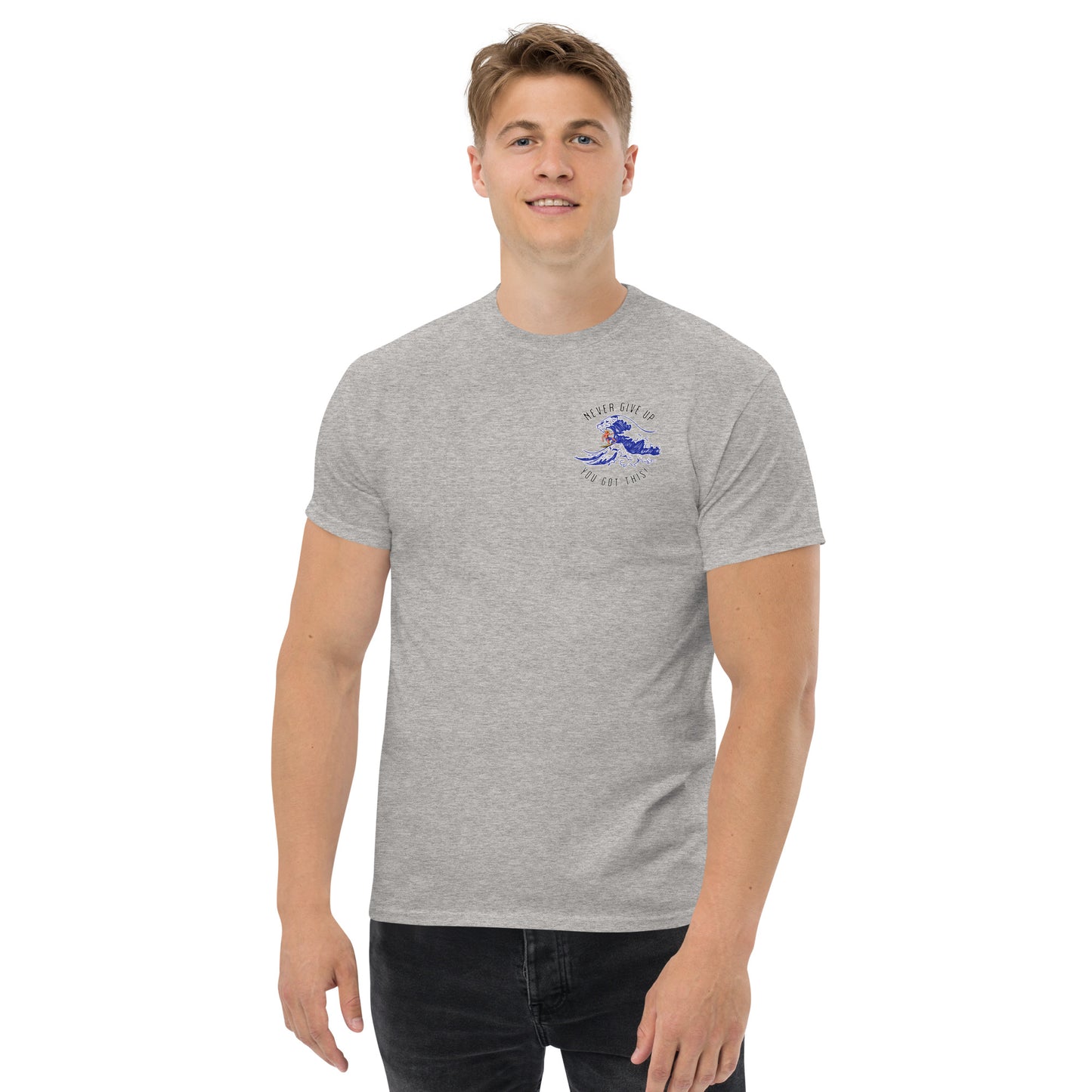 Surfer Never Give Up Men's Classic Tee