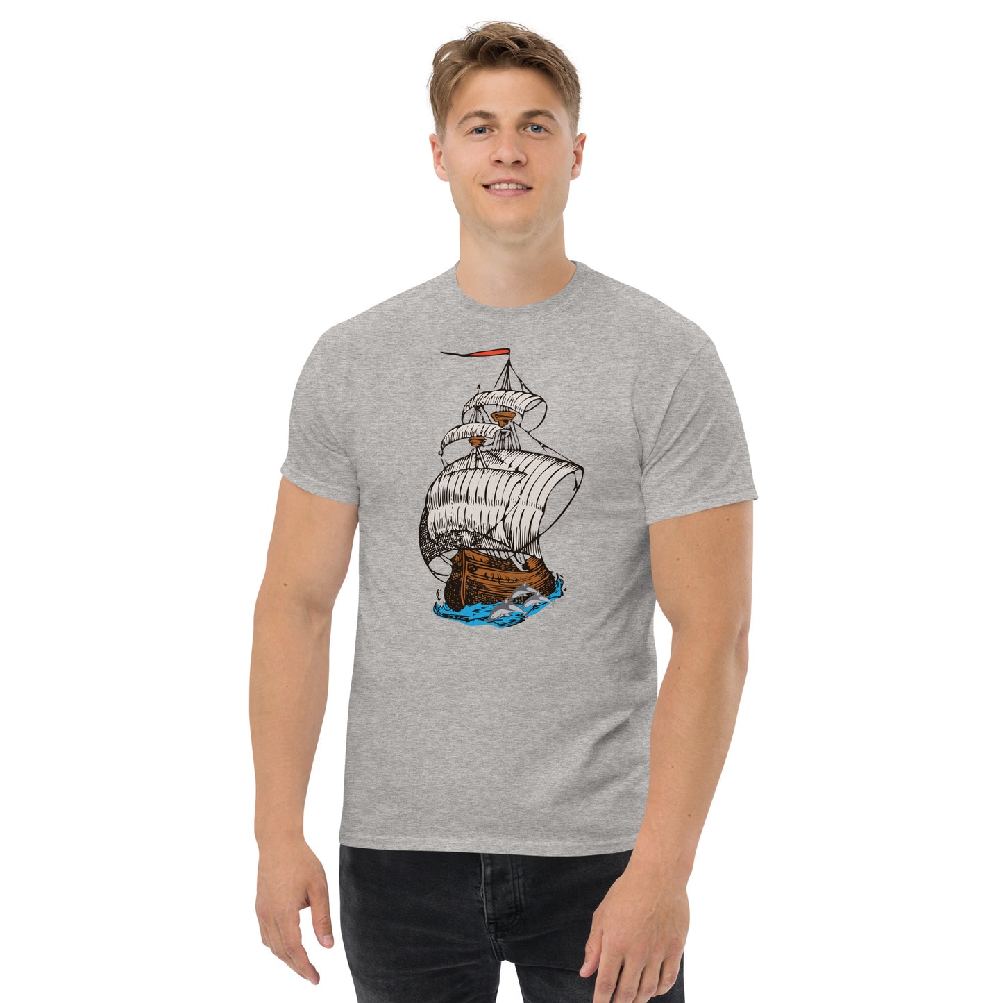 Ship & Dolphins Men's Classic Tee