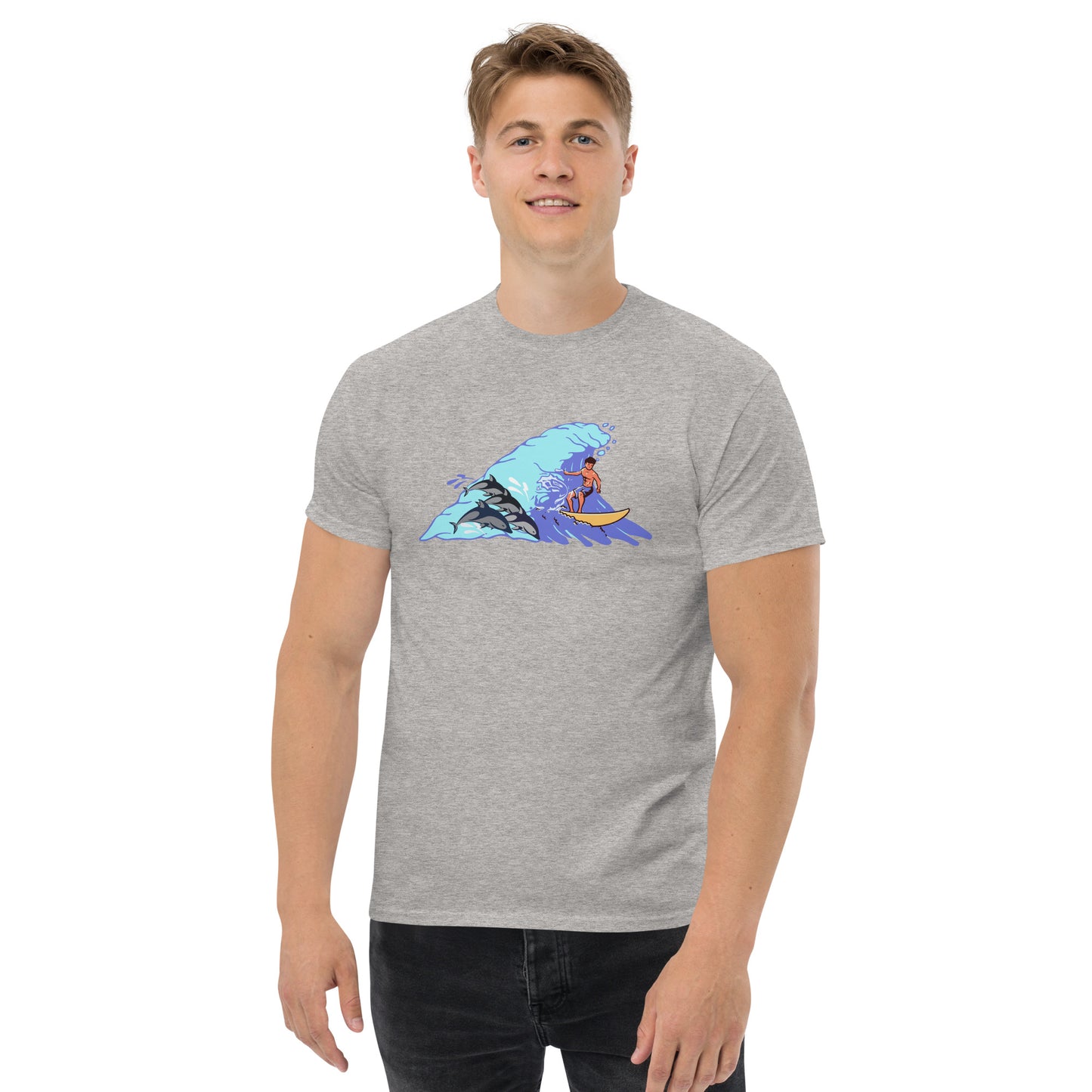 Surfing with Dolphins Men's Classic Tee