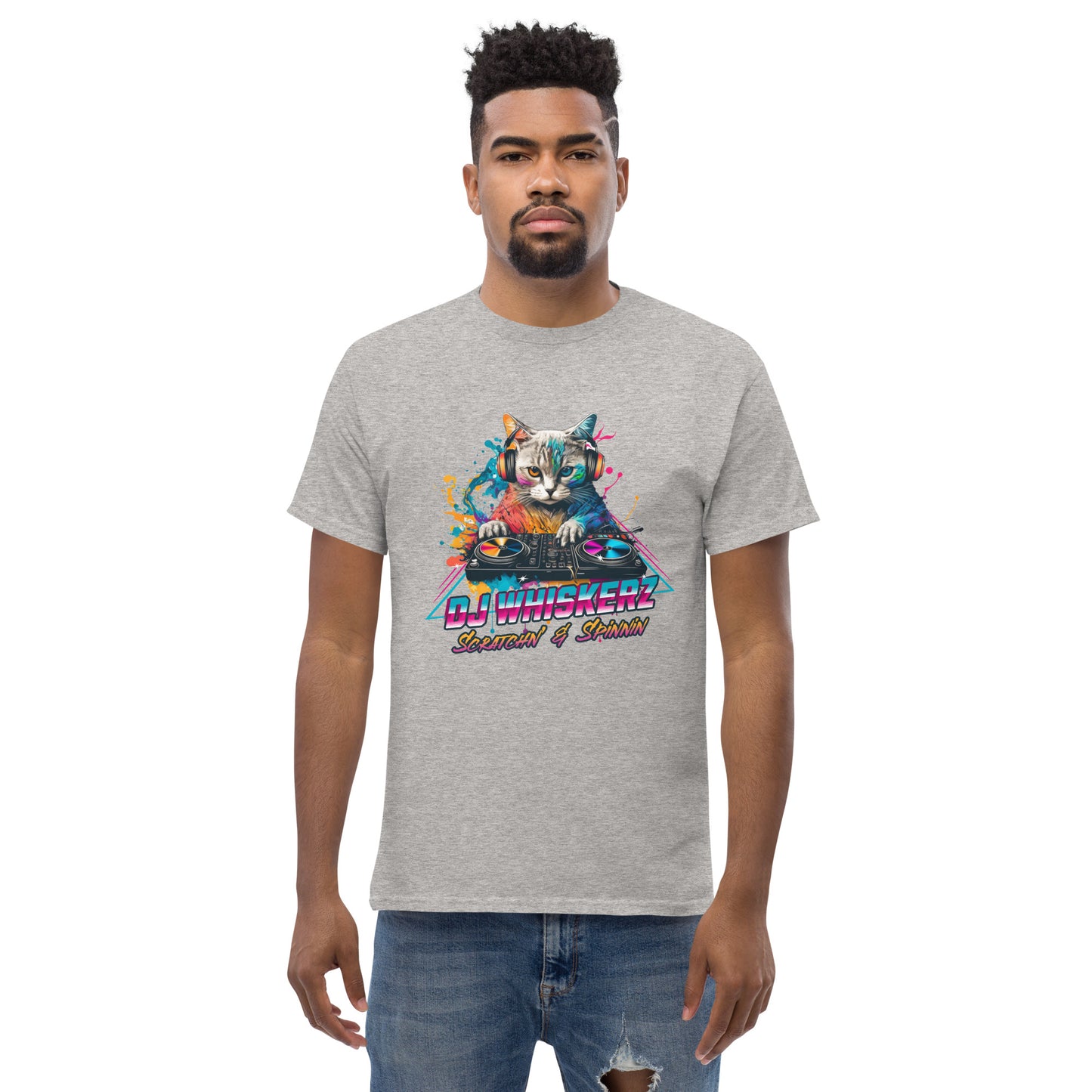 Cat DJ Whiskerz Men's Classic Tee