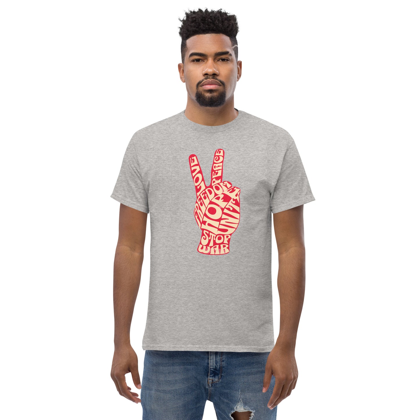 Peace Sign Hand Men's Classic Tee