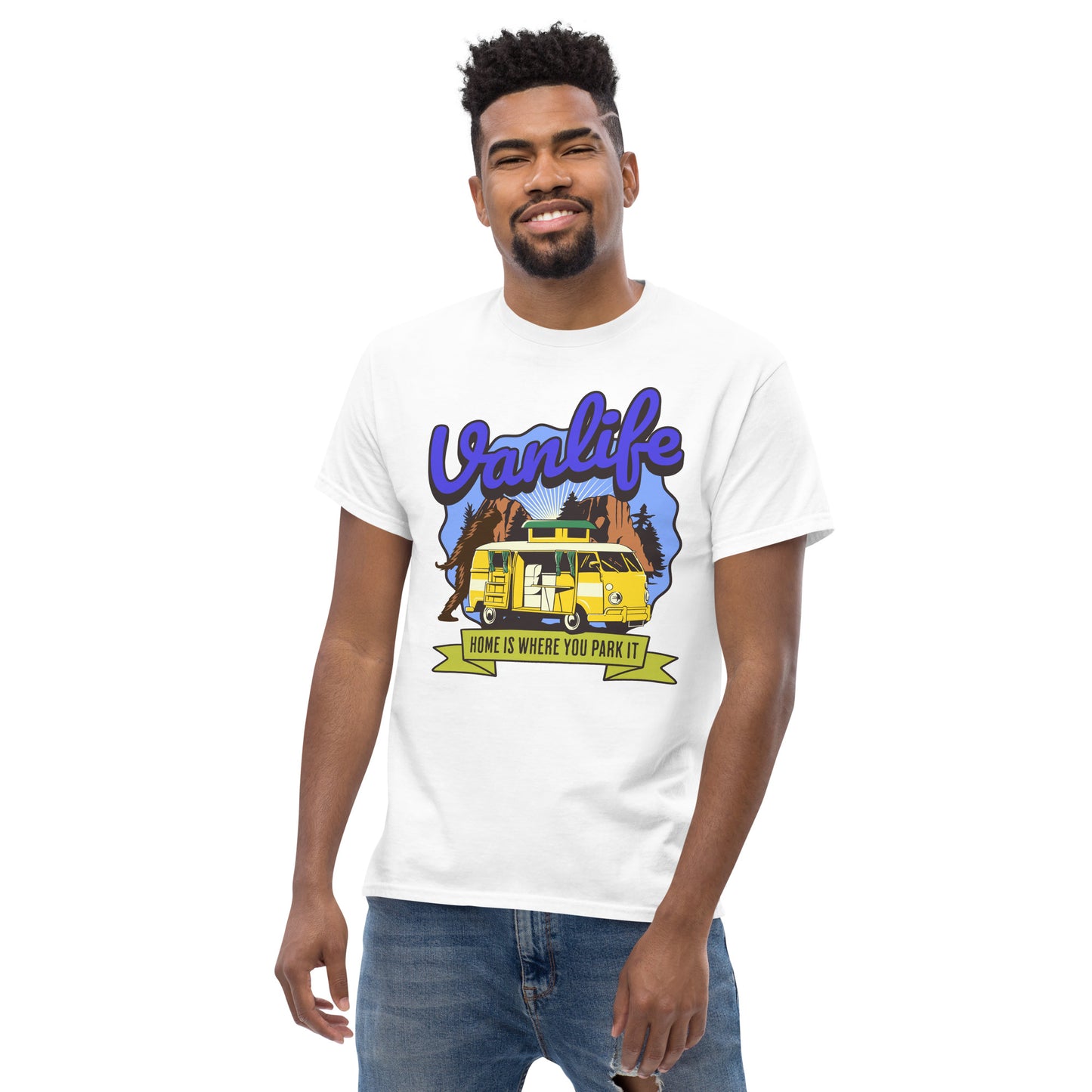 Van Life Home Is Where You Park It Men's Classic Tee