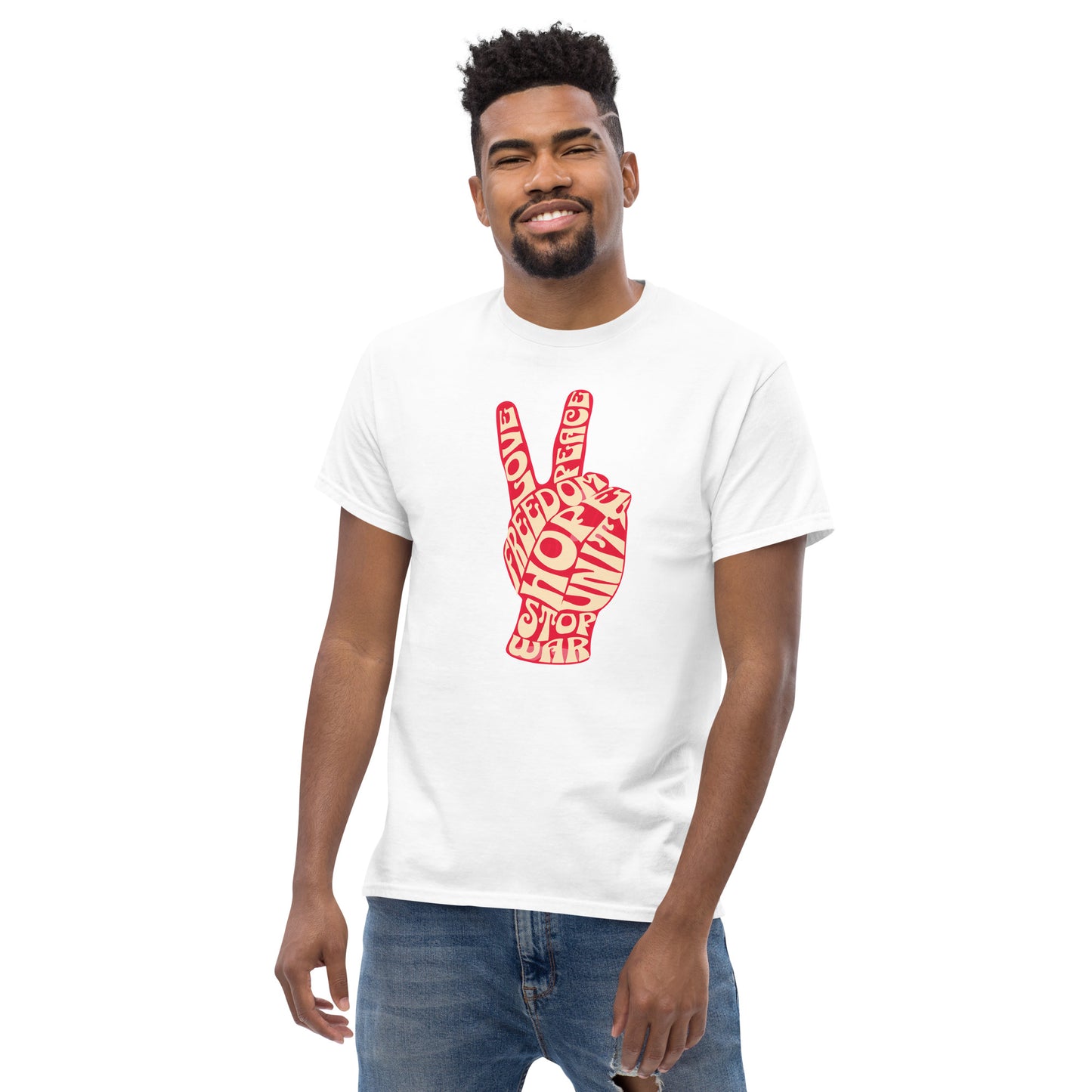 Peace Sign Hand Men's Classic Tee