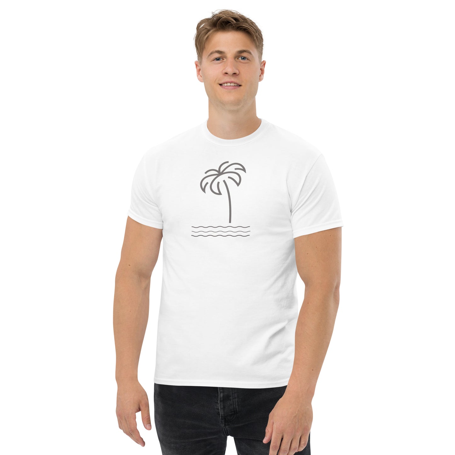 Palm Tree & Waves Men's Classic Tee