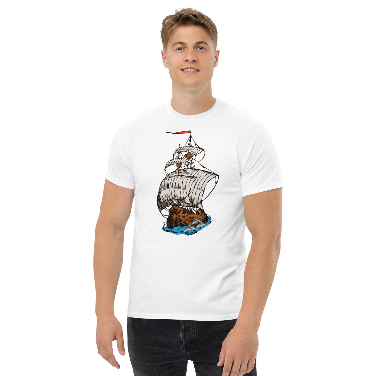 Ship & Dolphins Men's Classic Tee