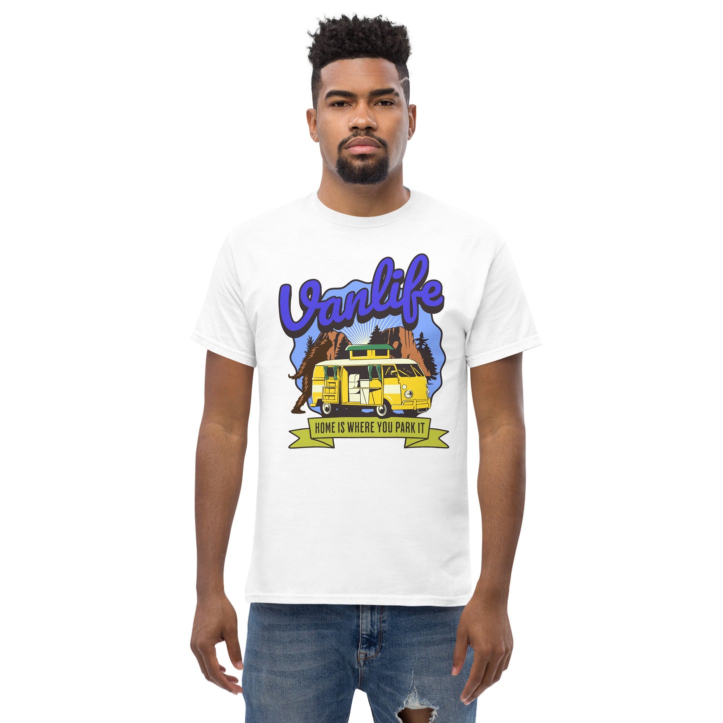 Van Life Home Is Where You Park It Men's Classic Tee