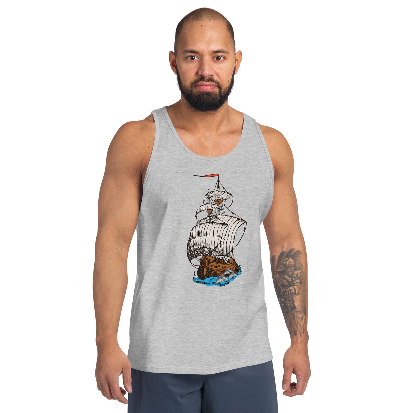 Ship & Dolphins Men's Tank Top