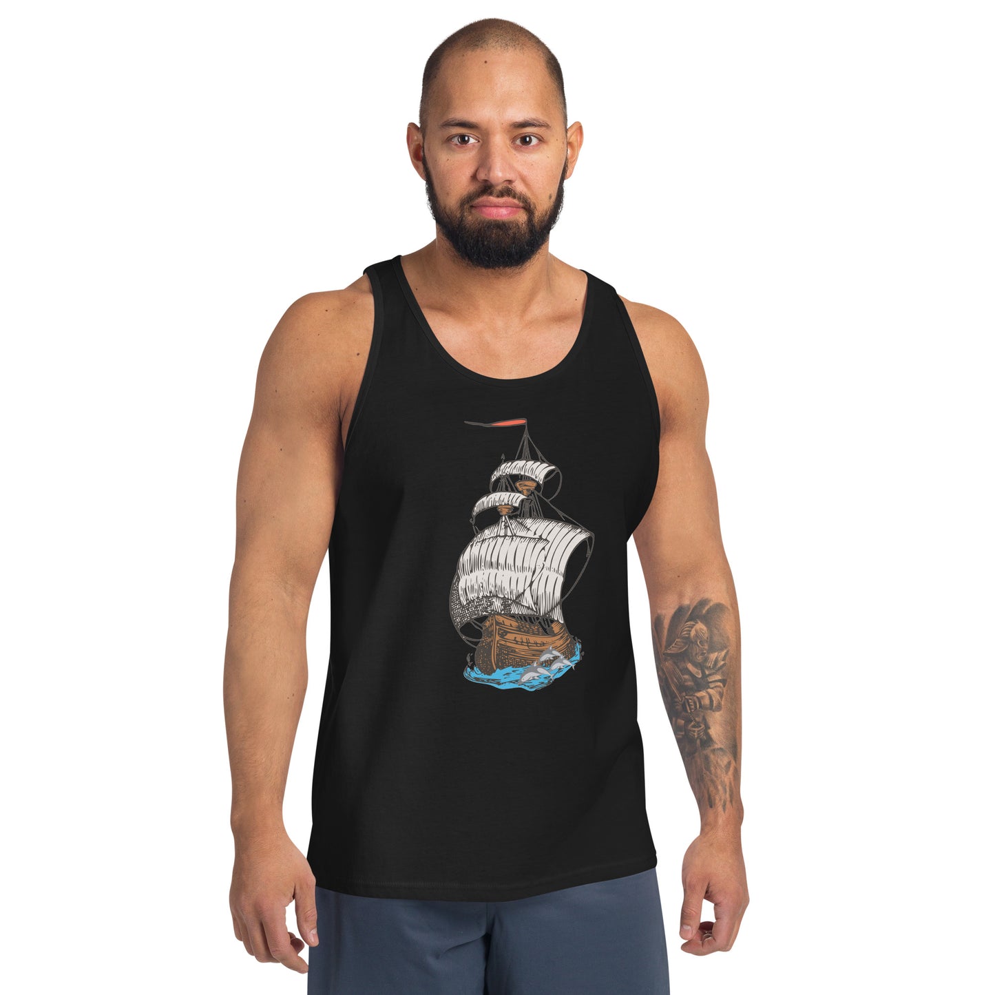 Ship & Dolphins Men's Tank Top