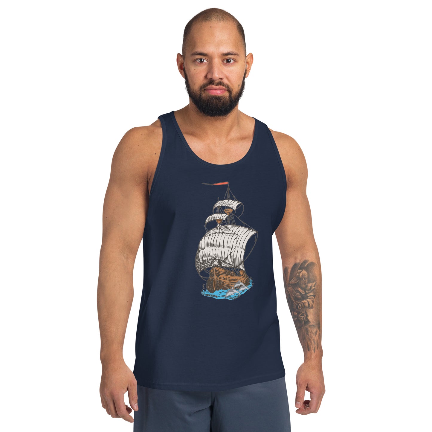 Ship & Dolphins Men's Tank Top