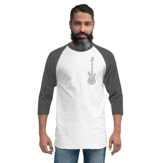 Guitar 3/4 Sleeve Raglan Shirt