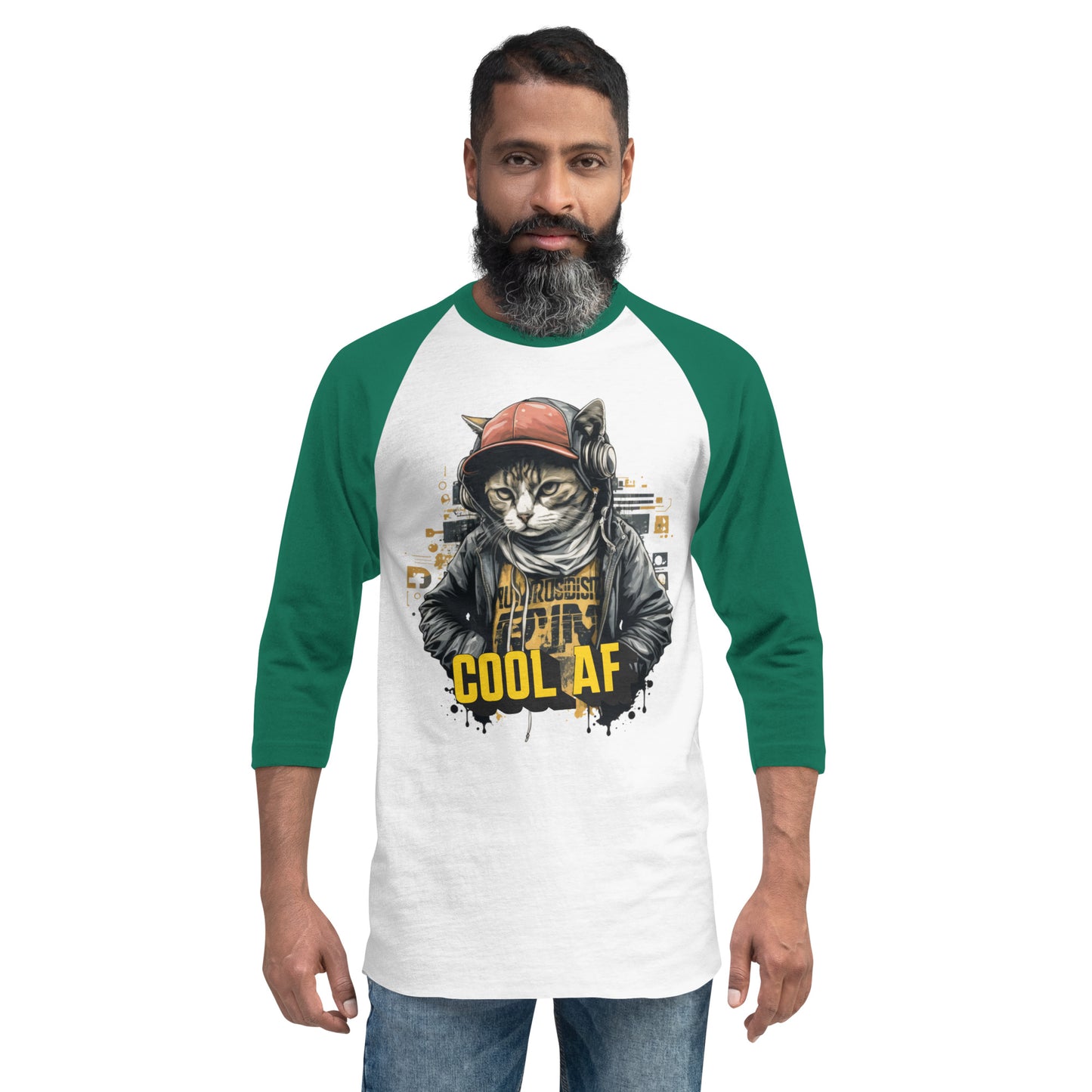 Cool Cat 3/4 Sleeve Raglan Shirt