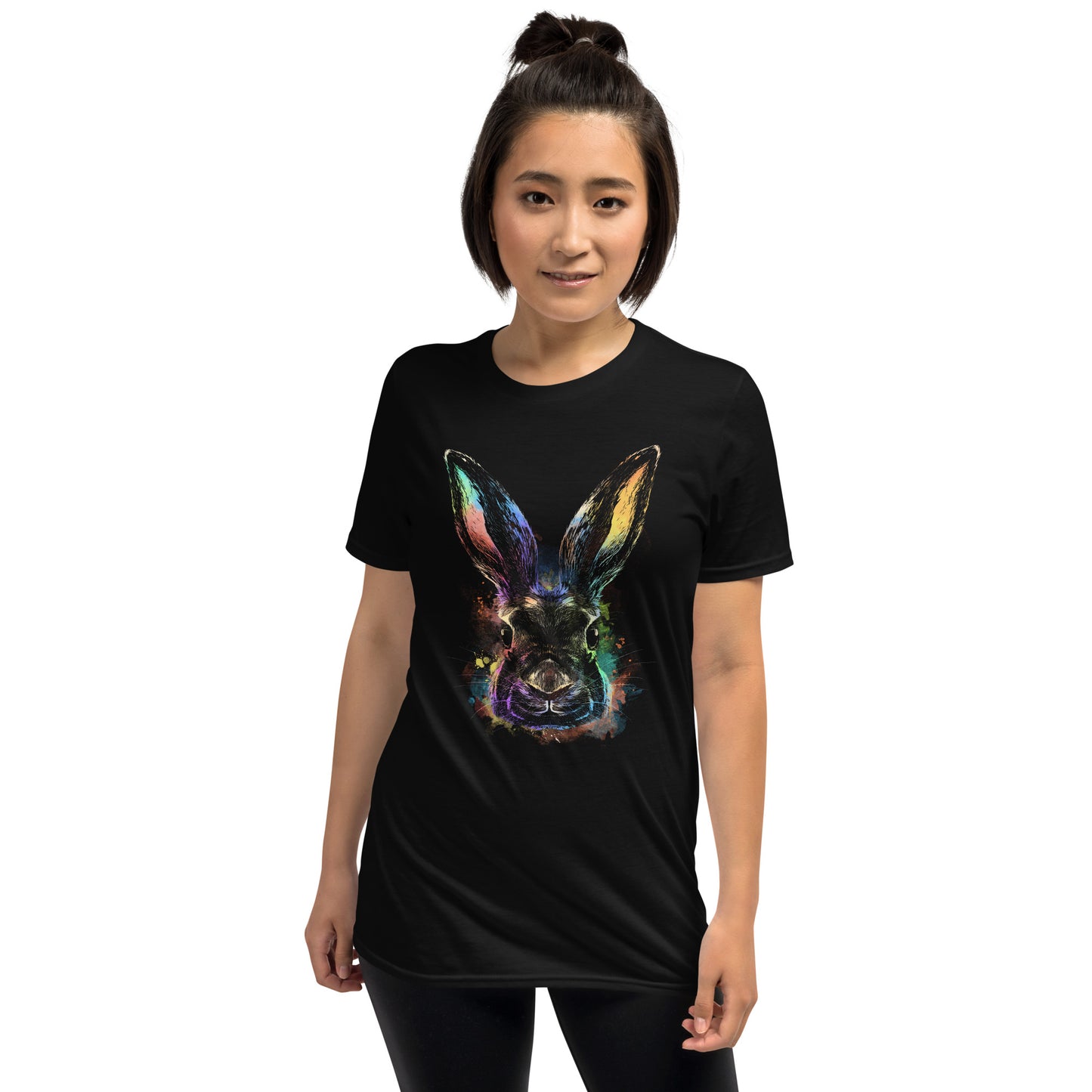 Rainbow Rabbit Short-Sleeve Unisex T-Shirt