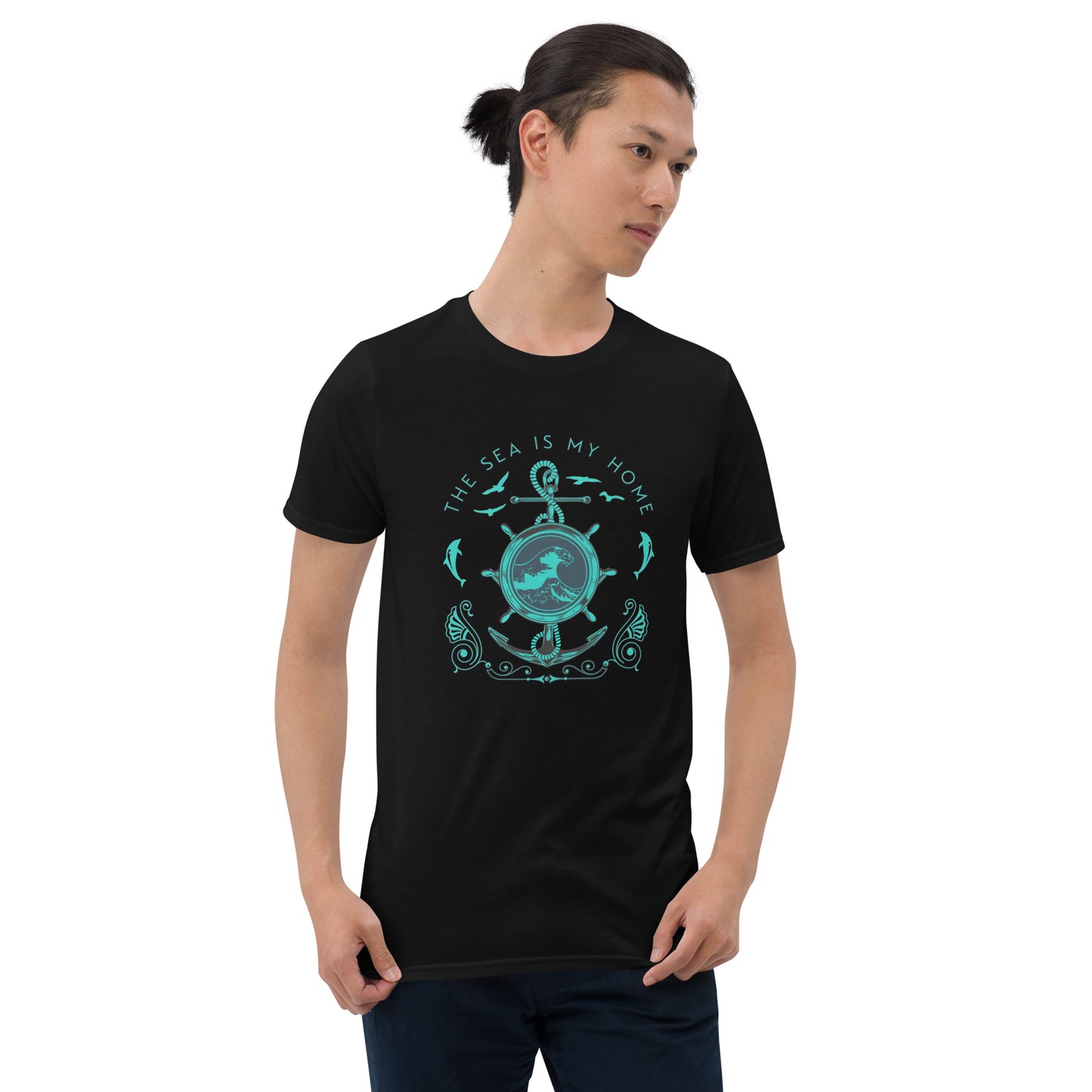 The Sea is My Home Anchor Short-Sleeve Unisex T-Shirt