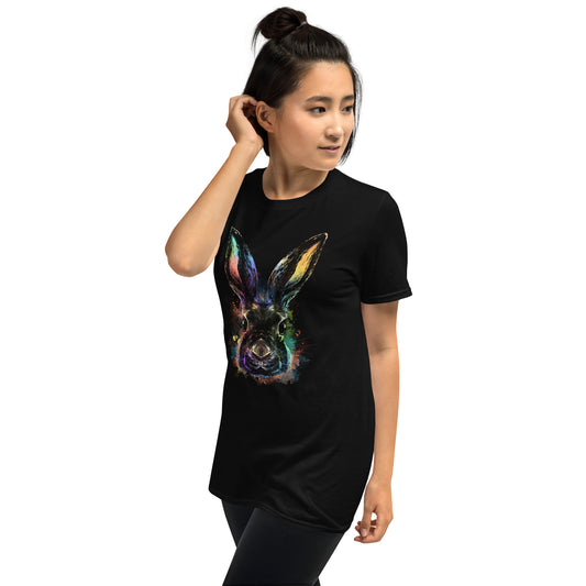 Rainbow Rabbit Short-Sleeve Unisex T-Shirt