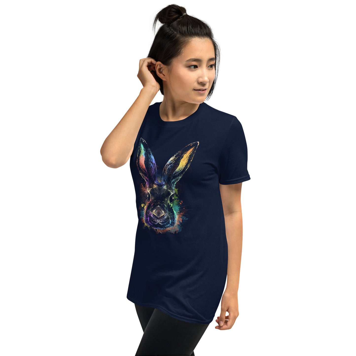 Rainbow Rabbit Short-Sleeve Unisex T-Shirt