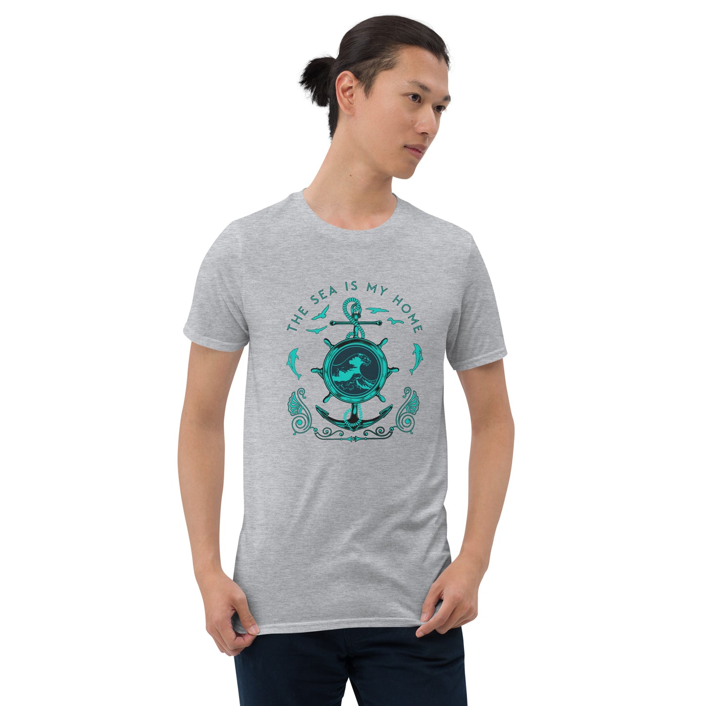 The Sea is My Home Anchor Short-Sleeve Unisex T-Shirt