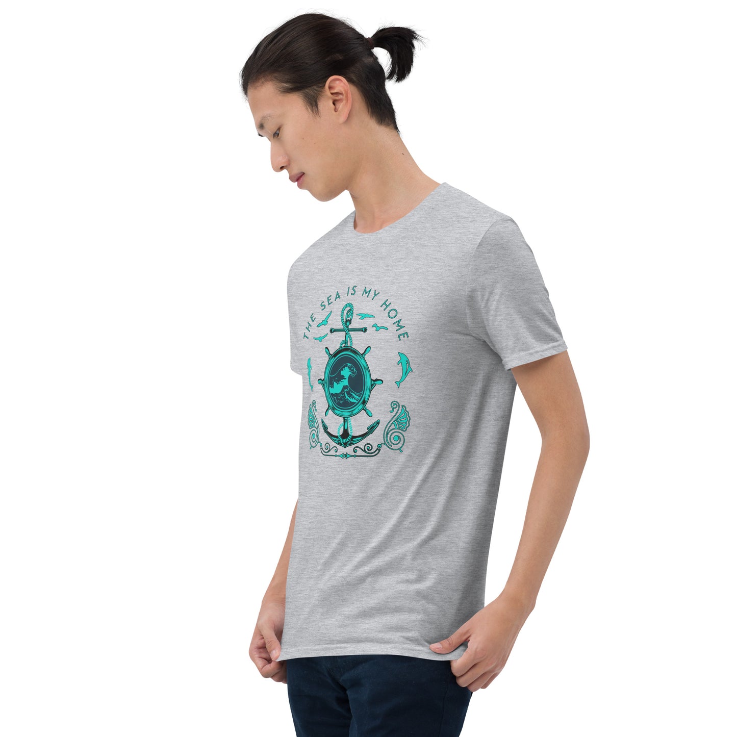 The Sea is My Home Anchor Short-Sleeve Unisex T-Shirt