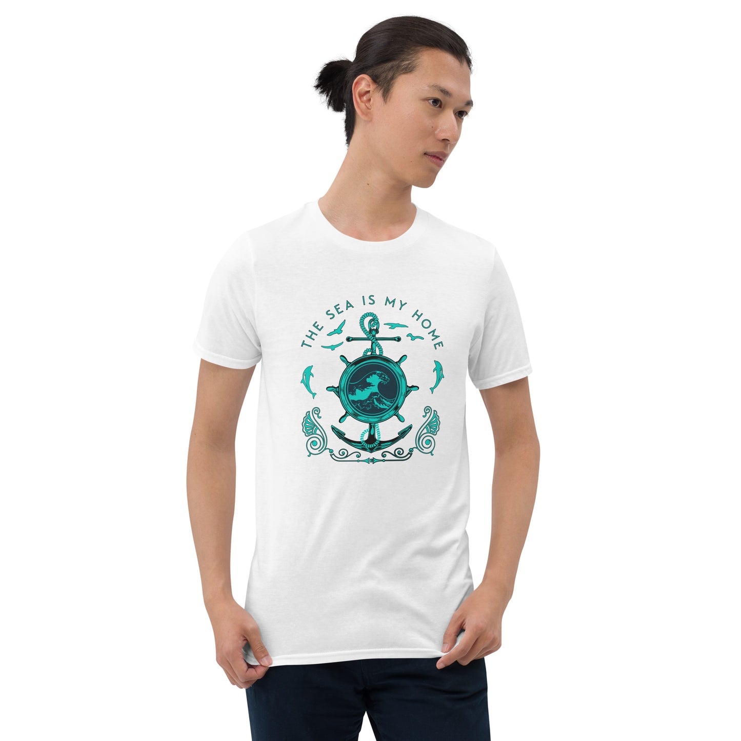 The Sea is My Home Anchor Short-Sleeve Unisex T-Shirt