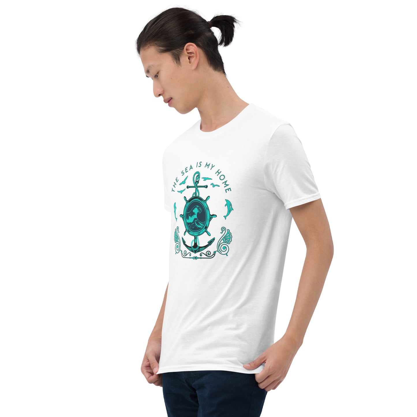 The Sea is My Home Anchor Short-Sleeve Unisex T-Shirt