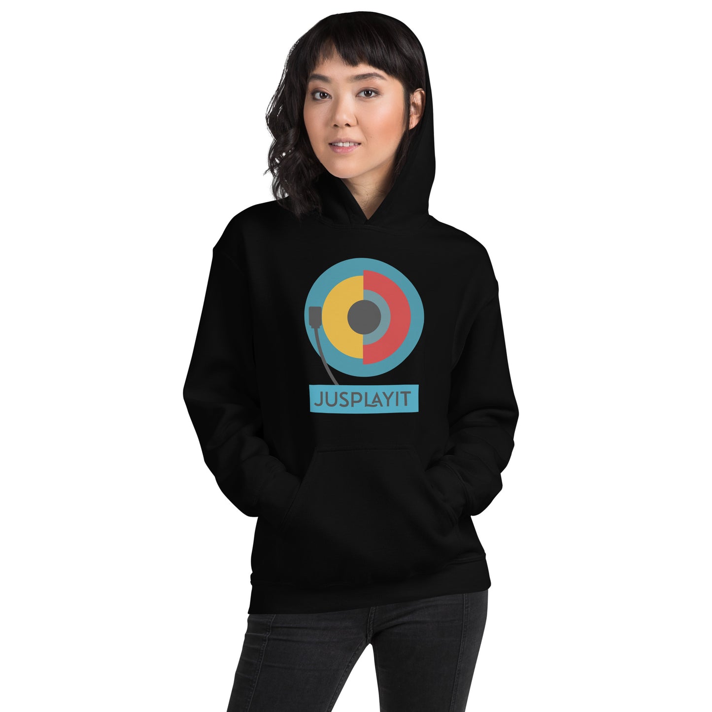 Just Play It Record Player Unisex Hoodie