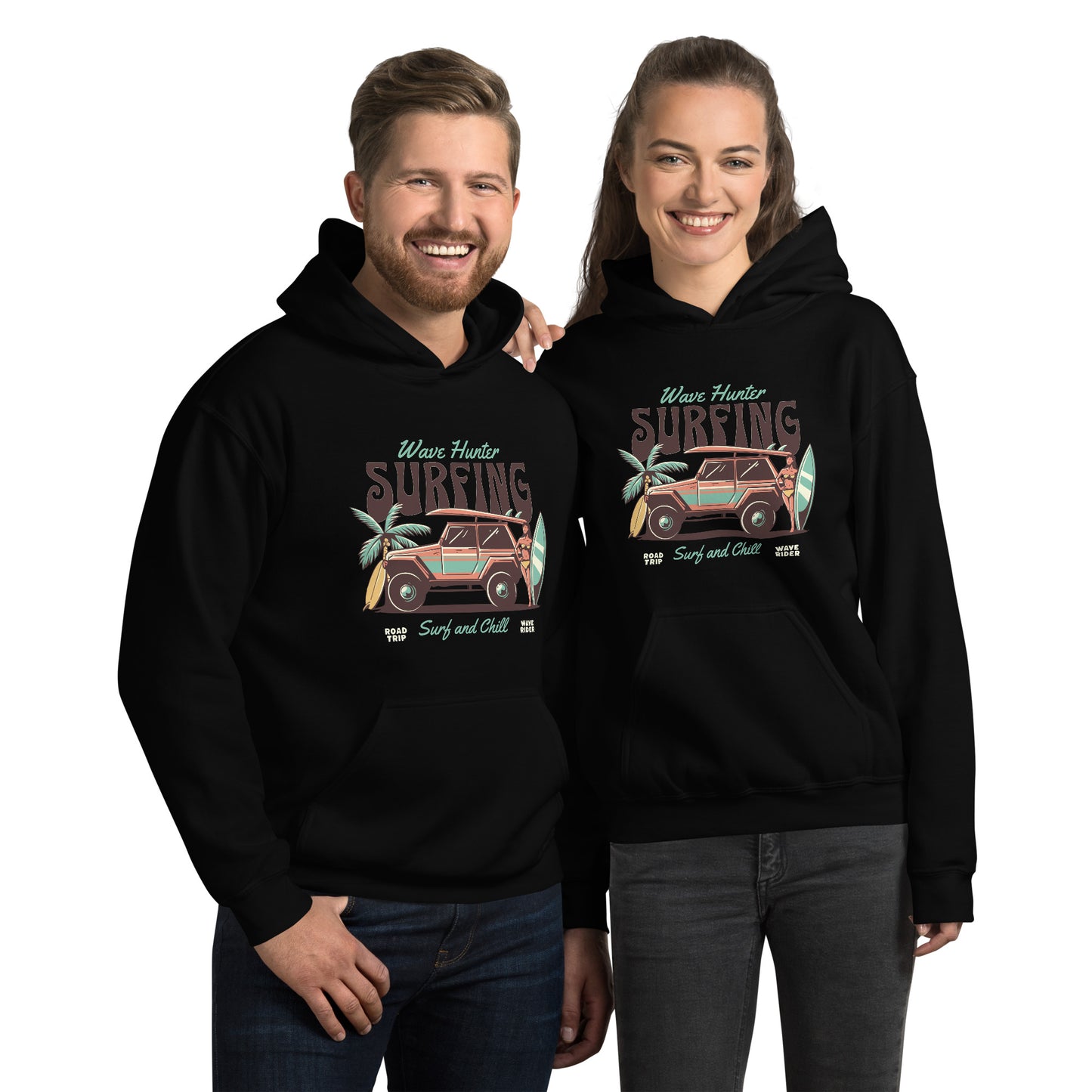 Wave Hunter Surfing Unisex Hoodie