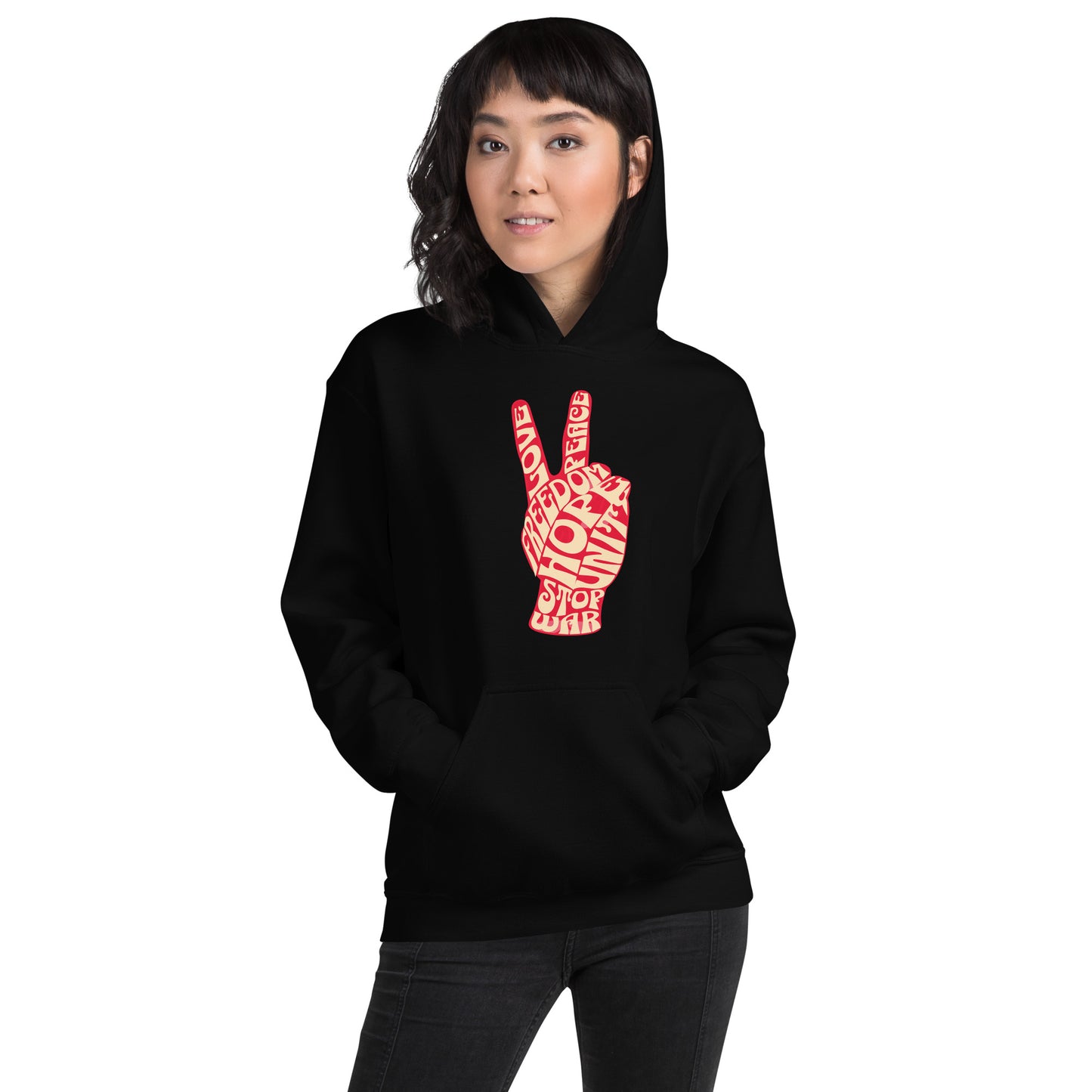 Peace Sign Hand Unisex Hoodie